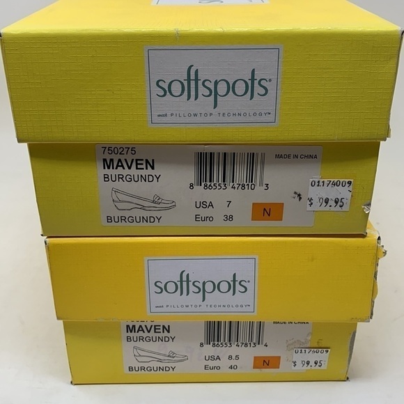 Softspots Maven Burgundy Penny Loafers NARROW - Picture 8 of 8